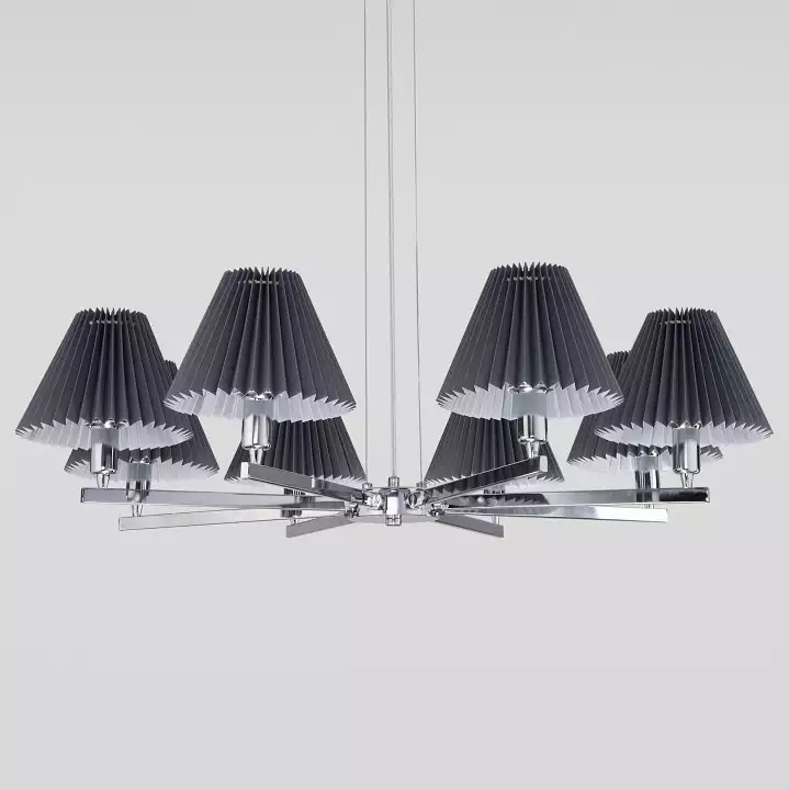 Подвесная люстра Eurosvet Peony 60136/8 хром/графит 0_EV_a059042.webp big