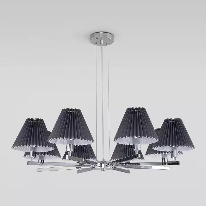 Подвесная люстра Eurosvet Peony 60136/8 хром/графит 1_EV_a059042.webp big