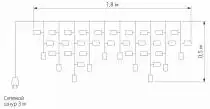 Бахрома световая Eurosvet 100-001 100-001 теплый белый 1,8*0,5м IP20 3_EV_a060410.webp small