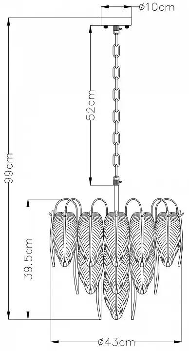 Подвесная люстра Arte Lamp Evie A4052LM-6SG 3_AR_A4052LM-6SG.webp big