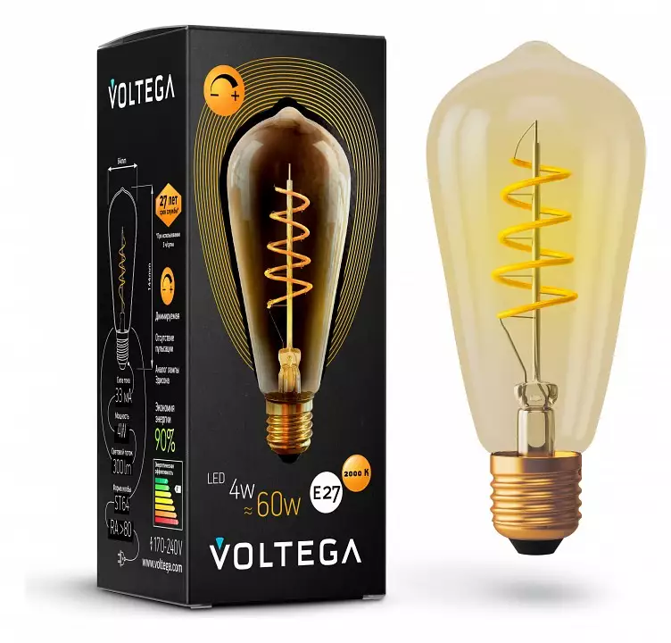 Лампа светодиодная Voltega ST64 E27 4Вт 2000K 7077 0_VG10-ST64GE27warm4W-FB.webp big