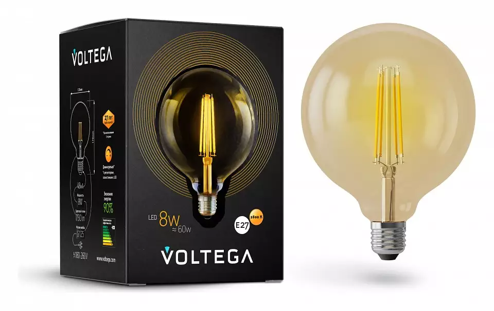 Лампа светодиодная Voltega Loft led E27 8Вт 2800K 6838 0_VG10-G125Gwarm8W.webp big