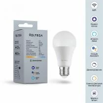 Лампа светодиодная с управлением через Wi-Fi Voltega Wi-Fi bulbs E27 9Вт 2700-6500K 2429 4_VG-A60E27cct-WIFI-9W.webp small