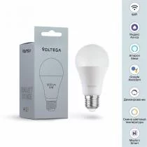 Лампа светодиодная с управлением через Wi-Fi Voltega Wi-Fi bulbs E27 9Вт 2700-6500K 2429 5_VG-A60E27cct-WIFI-9W.webp small