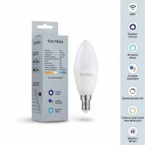 Лампа светодиодная с управлением через Wi-Fi Voltega Wi-Fi bulbs E14 5Вт 2700-6500K 2427 4_VG-C37E14cct-WIFI-5W.webp small