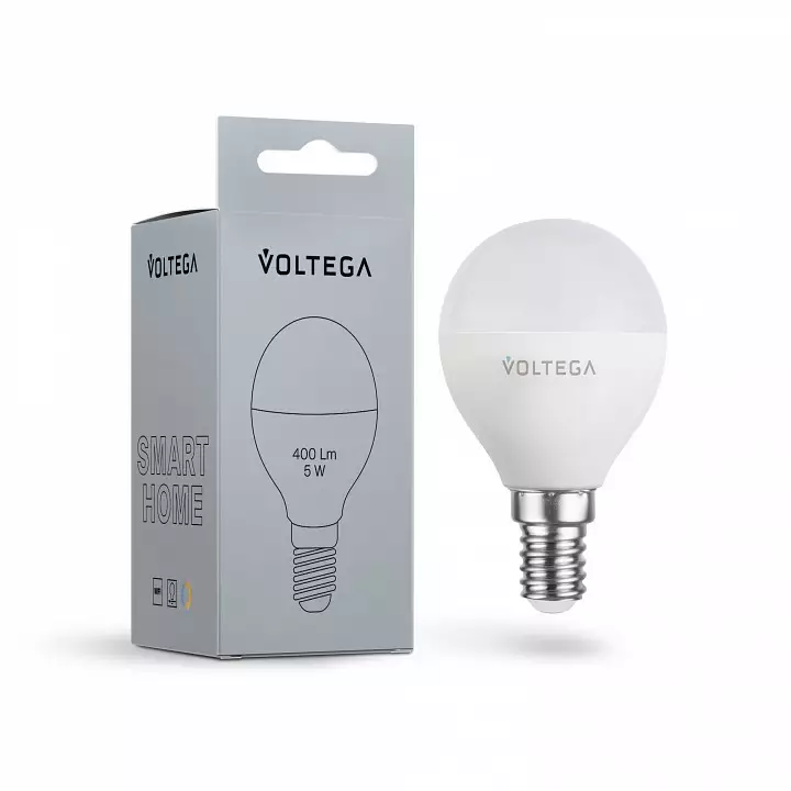 Лампа светодиодная с управлением через Wi-Fi Voltega Wi-Fi bulbs E14 5Вт 2700-6500K 2428 2_VG-G45E14cct-WIFI-5W.webp big