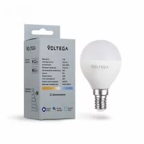 Лампа светодиодная с управлением через Wi-Fi Voltega Wi-Fi bulbs E14 5Вт 2700-6500K 2428 3_VG-G45E14cct-WIFI-5W.webp small