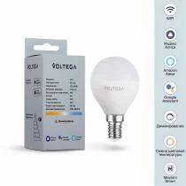 Лампа светодиодная с управлением через Wi-Fi Voltega Wi-Fi bulbs E14 5Вт 2700-6500K 2428 4_VG-G45E14cct-WIFI-5W.webp small