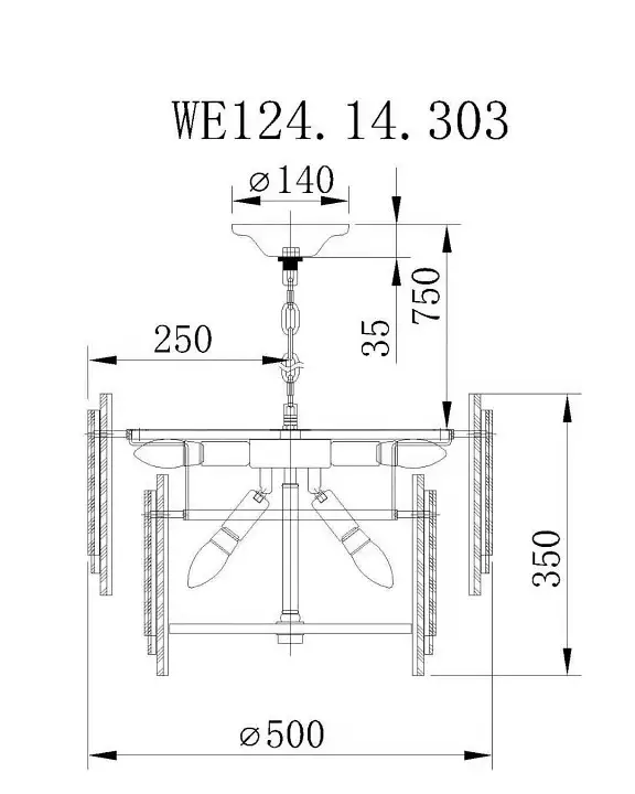 Подвесной светильник Wertmark Agati WE124.14.303 2_WE124.14.303.webp big