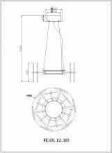 Подвесной светильник Wertmark Nicola WE159.12.303 2_WE159.12.303.webp small