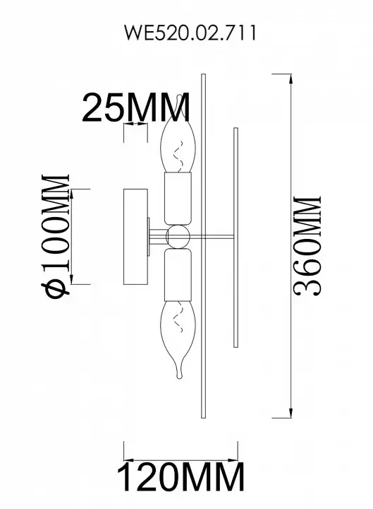 Бра Wertmark Palma WE520.02.711 1_WE520.02.711.webp big