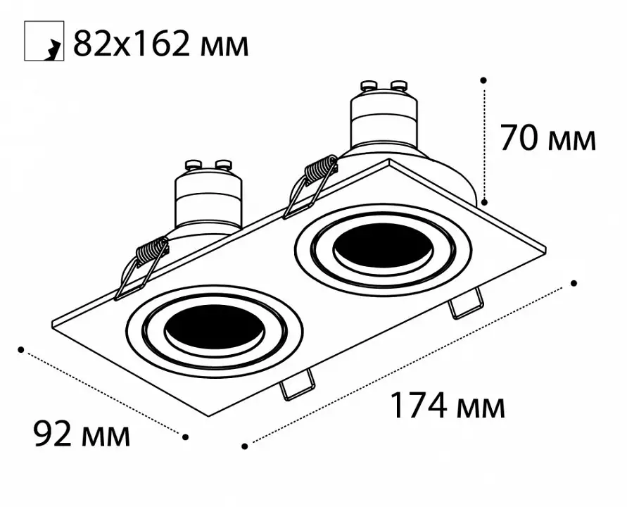 Встраиваемый светильник Italline SAG203-4 SAG203-4 white/white 1_ITLN_SAG203-4_white_white.webp big