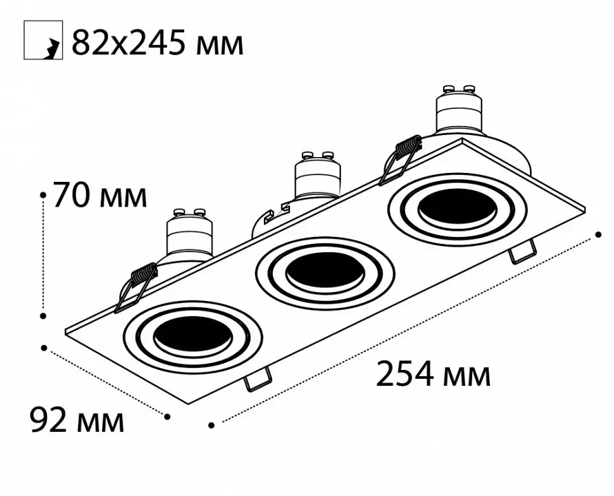Встраиваемый светильник Italline SAG303-4 SAG303-4 black/black 1_ITLN_SAG303-4_black_black.webp big