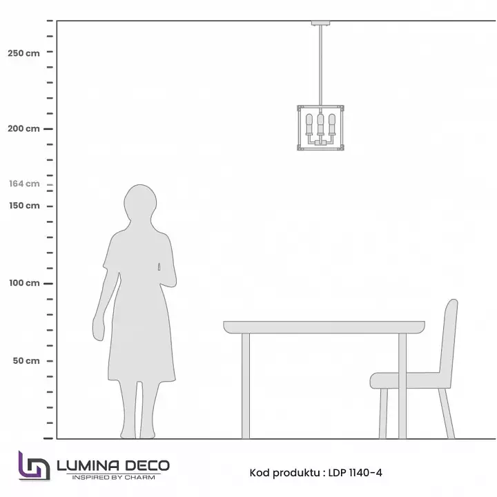Люстра на штанге LUMINA DECO Waldorf LDP 1140-4 BK+MD 2_LMD_LDP_1140-4_BK_MD.webp big