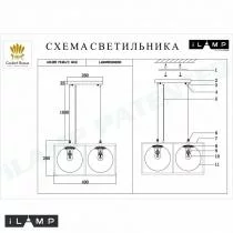 Подвесной светильник iLamp Golden P2484-2 GD 2_La_P2484-2_GD.webp small