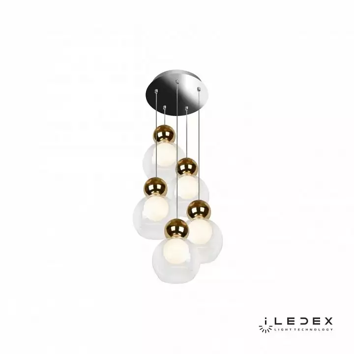 Подвесной светильник iLedex Blossom C4476-5R GL 1_iLed_C4476-5R_GL.webp big