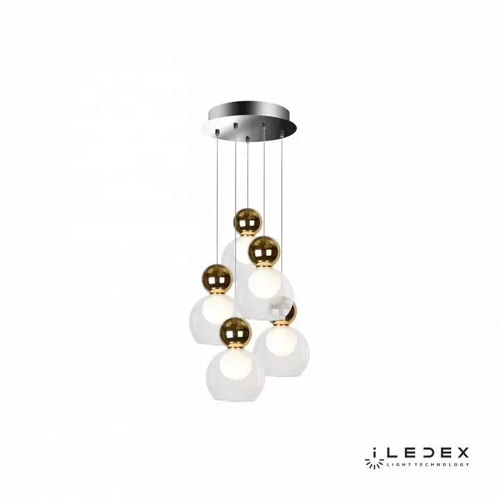 Подвесной светильник iLedex Blossom C4476-5R GL 2_iLed_C4476-5R_GL.webp big