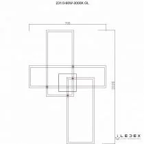 Потолочная люстра iLedex Grace 231/3-60W-3000K GL 1_iLed_231-3-60W-3000K_GL.webp small