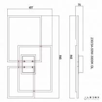 Потолочная люстра iLedex Grace 230/3A-50W-3000K GL 1_iLed_230-3A-50W-3000K_GL.webp small