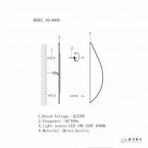 Накладной светильник iLedex Omega 6008W-18W-3000K WH-GL 7_iLed_6008W-18W-3000K_WH-GL.webp small