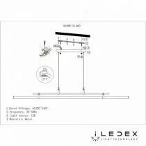 Подвесной светильник iLedex Zoom 9498P-46W-3000K GL-BR-WH 4_iLed_9498P-46W-3000K_GL-BR-WH.webp small