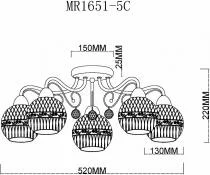 Потолочная люстра MyFar Frank MR1651-5C 4_MFR_MR1651-5C.webp small