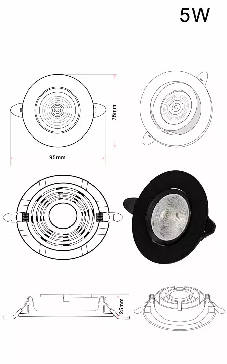 Встраиваемый светильник Zortes RAIZ ZRS.57796.5 2_ZRS_ZRS.57796.5.webp big
