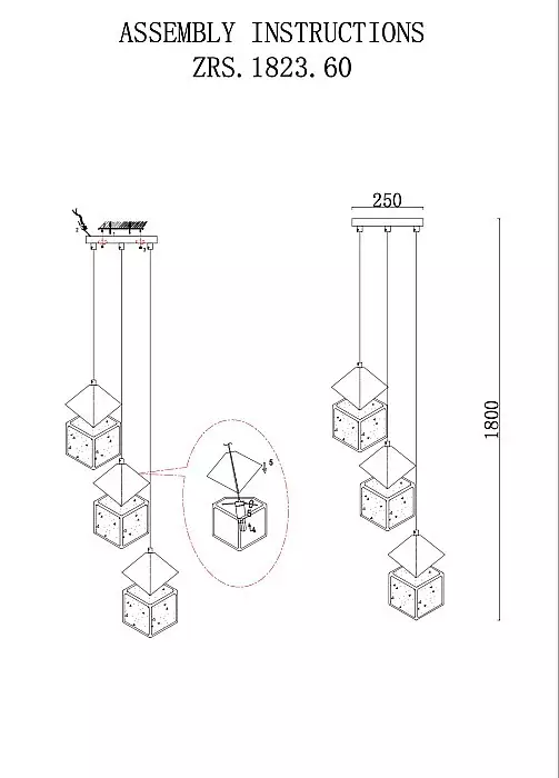 Подвесной светильник Zortes Ice Cube ZRS.1005.03 10_ZRS_ZRS.1005.03.webp big