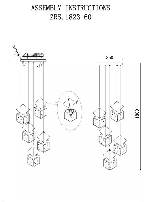 Подвесной светильник Zortes Ice Cube ZRS.1005.05 11_ZRS_ZRS.1005.05.webp big