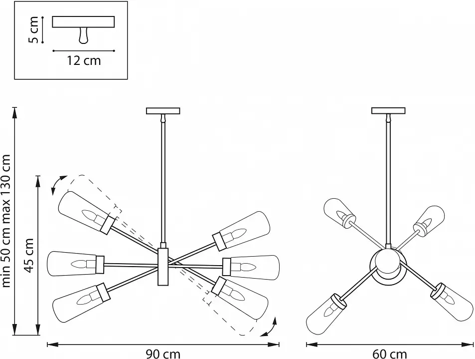 Люстра на штанге Lightstar Crotone 690063 3_LS_690063.webp big