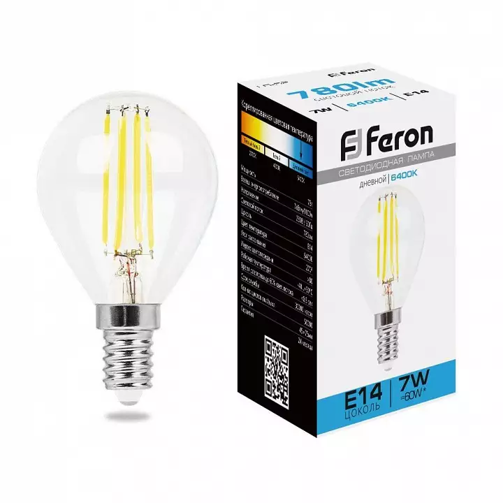 Лампа светодиодная Feron LB-52 E14 7Вт 6400K 38221 0_FE_38221.webp big