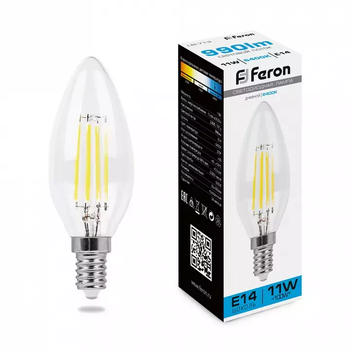 Лампа светодиодная Feron LB-713 E14 11Вт 6400K 38231 0_FE_38231.webp big