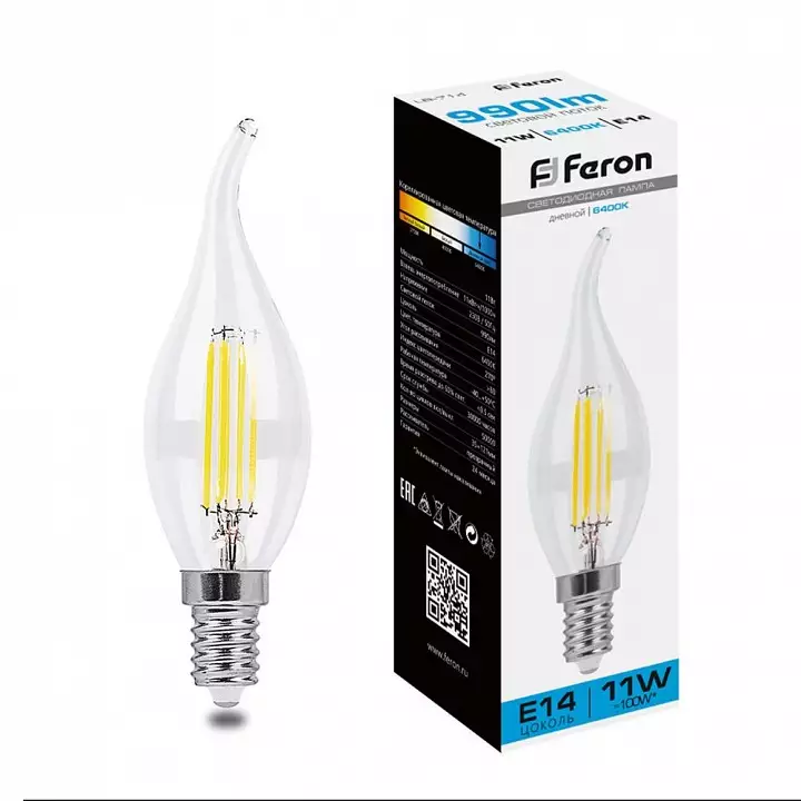 Лампа светодиодная Feron LB-714 E14 11Вт 6400K 38237 0_FE_38237.webp big