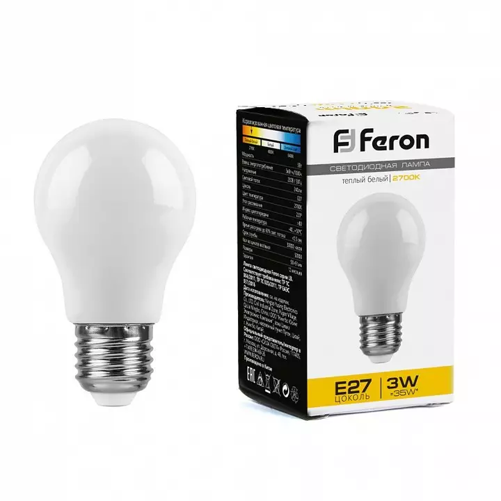 Лампа светодиодная Feron LB-375 E27 3Вт 2700K 38266 0_FE_38266.webp big