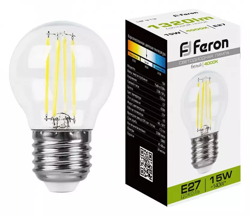 Лампа светодиодная Feron LB-515 E27 15Вт 4000K 38253 0_FE_38253.webp big