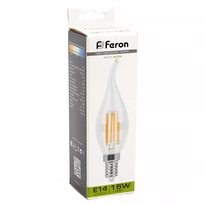 Лампа светодиодная Feron LB-718 E14 15Вт 4000K 38263 3_FE_38263.webp big