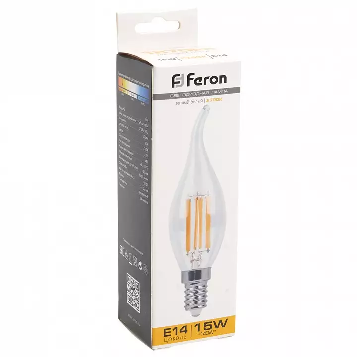 Лампа светодиодная Feron LB-718 E14 15Вт 2700K 38261 1_FE_38261.webp big