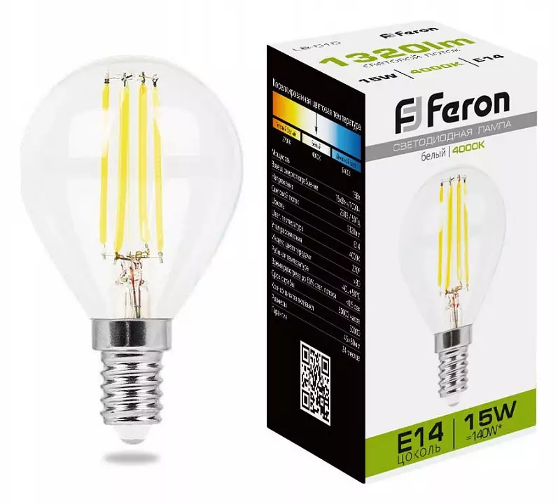 Лампа светодиодная Feron LB-515 E14 15Вт 4000K 38250 0_FE_38250.webp big