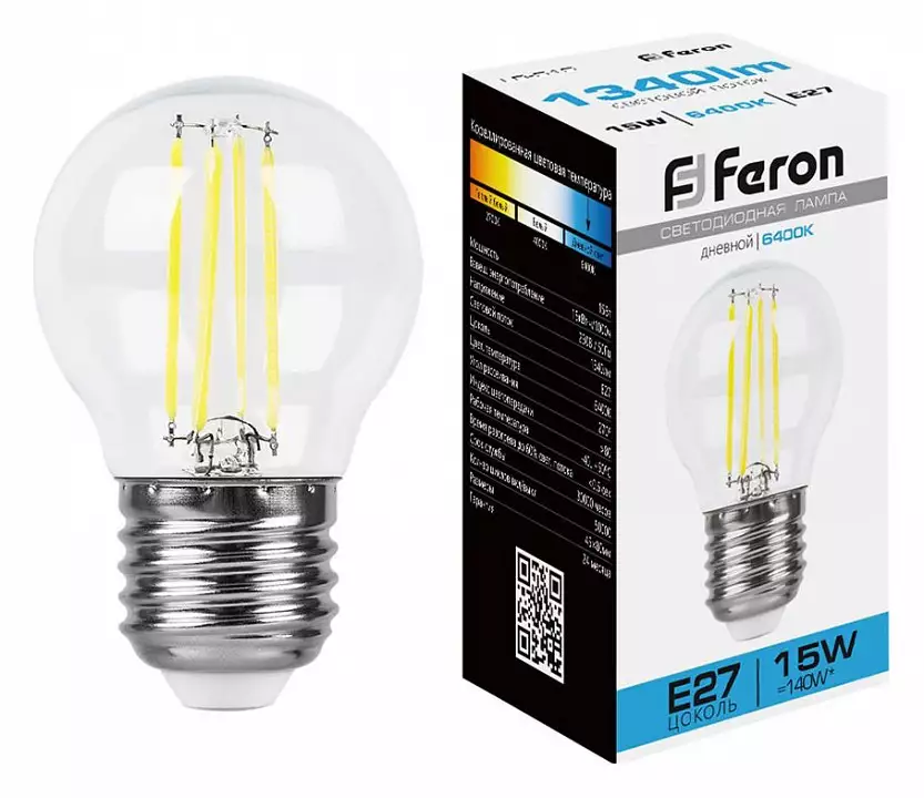 Лампа светодиодная Feron LB-515 E27 15Вт 6400K 38254 0_FE_38254.webp big