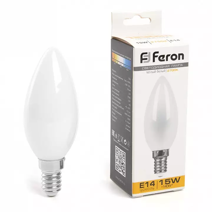 Лампа светодиодная Feron LB-717 E14 15Вт 2700K 38255 1_FE_38255.webp big