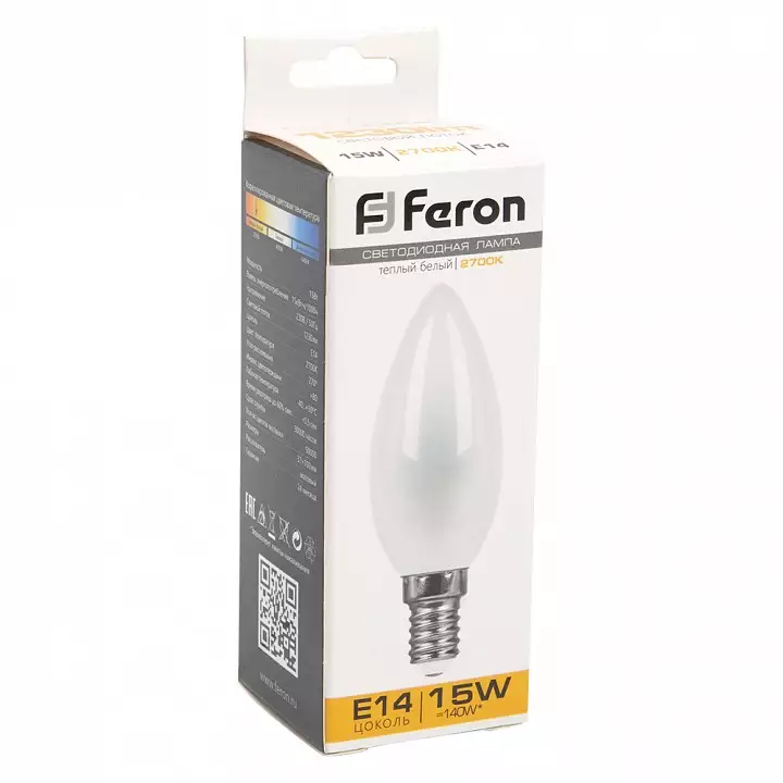 Лампа светодиодная Feron LB-717 E14 15Вт 2700K 38255 3_FE_38255.webp big