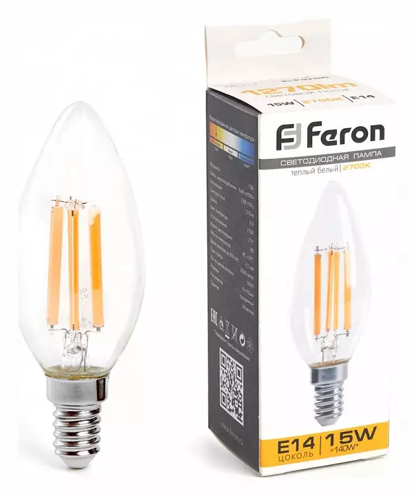 Лампа светодиодная Feron LB-717 E14 15Вт 2700K 38256 0_FE_38256.webp big
