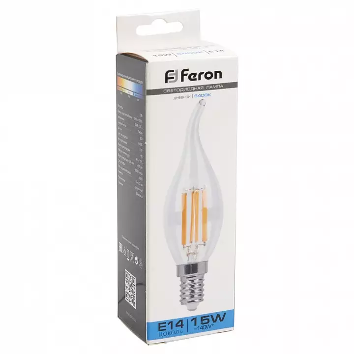 Лампа светодиодная Feron LB-718 E14 15Вт 6400K 38264 3_FE_38264.webp big