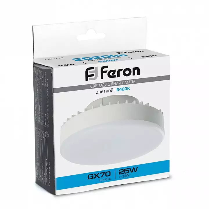 Лампа светодиодная Feron LB-474 GX70 25Вт 6400K 38270 4_FE_38270.webp big