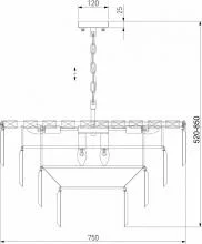 Подвесная люстра Eurosvet Elegante 10130/10 хром/прозрачный хрусталь Strotskis 2_EV_a060641.webp small