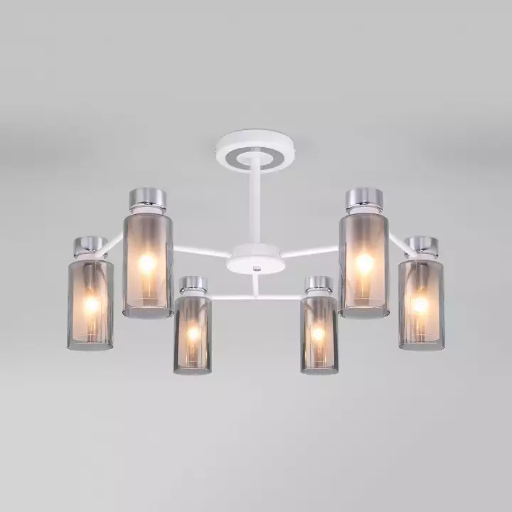 Люстра на штанге Eurosvet Amado 70115/6 белый 0_EV_a061528.webp big