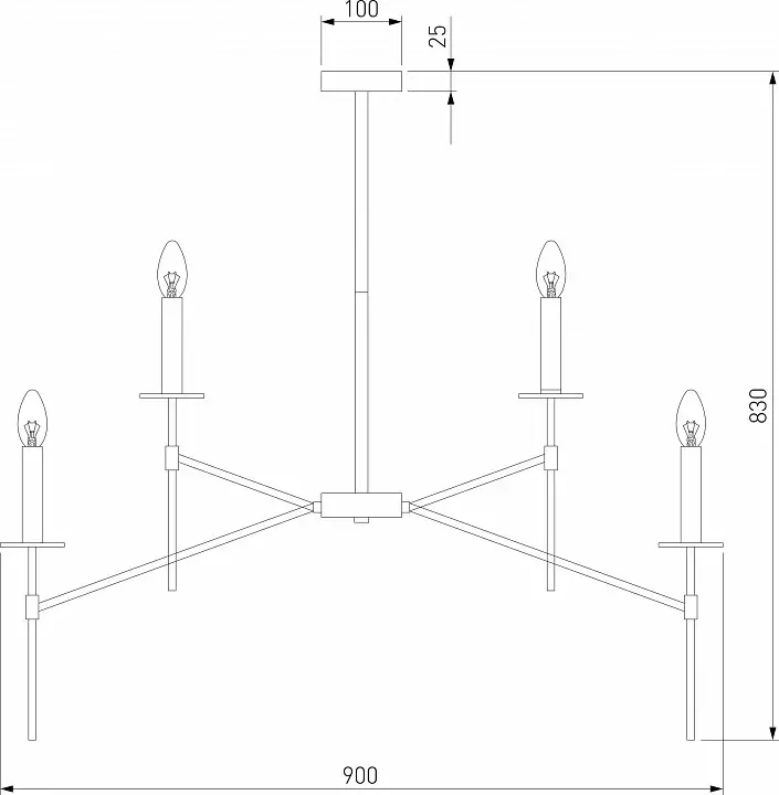 Люстра на штанге Eurosvet Anders 60142/9 латунь 2_EV_a061931.webp big