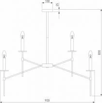Люстра на штанге Eurosvet Anders 60142/9 латунь 2_EV_a061931.webp small