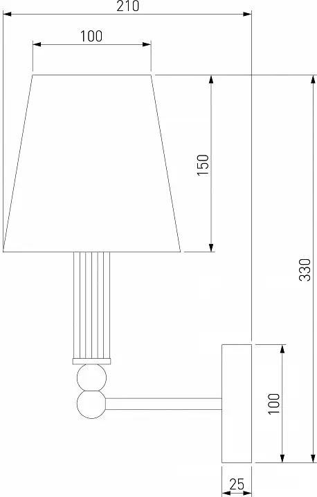 Бра Eurosvet Conso 60145/1 латунь 3_EV_a061949.webp big