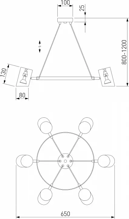 Подвесная люстра Eurosvet Splay 70147/6 белый 3_EV_a062036.webp big